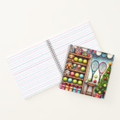 Carnet Tennis Noël Thème avec Ball et Racket (Intérieur)