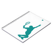 Carnet Tennis vert turquoise (Côté gauche)