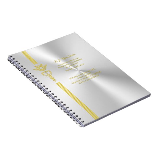 Carnet Tenue des registres d'infirmière avec le caducée (Côté Droit)