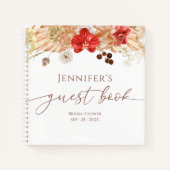 Carnet Terracotta Boho Floral Guest Fête des mariées du l (Devant)