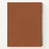 Carnet Terracotta Burnt Orange couleur solide (Dos)