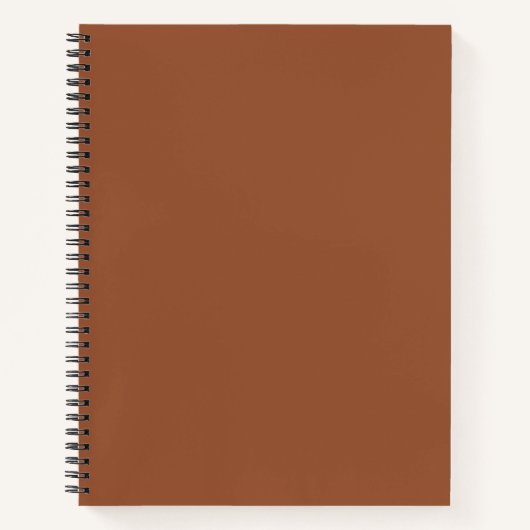 Carnet Terracotta Burnt Orange couleur solide (Devant)
