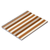 Carnet Terracotta Chaude et Rayure Verticale Crème (Côté gauche)