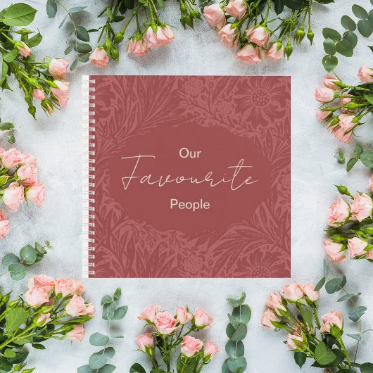 Carnet Terracotta Floral Wedding Guest Book