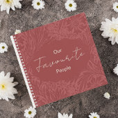 Carnet Terracotta Floral Wedding Guest Book