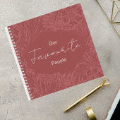 Carnet Terracotta Floral Wedding Guest Book