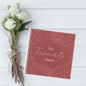 Carnet Terracotta Floral Wedding Guest Book
