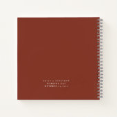 Carnet Terracotta Florals Souhaite Nouveau Mr. Mrs Guest (Dos)