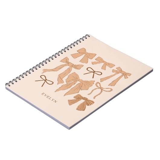 Carnet Terracotta Romantic Bows (Côté gauche)