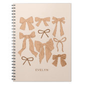 Carnet Terracotta Romantic Bows (Devant)
