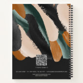 Carnet Terracotta vert moderne miniature photo abstrait (Dos)