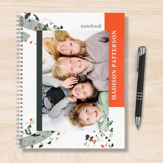 Carnet Terrazzo Deux Photo Moderne Nom Personnalisé