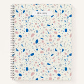 Carnet Terrazzo Motif Neutre Naturel Élégant (Devant)