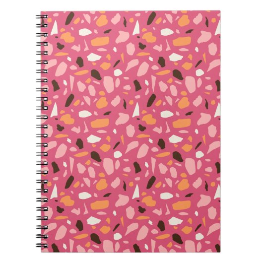 Carnet Terrazzo Motif rose (Devant)