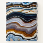 Carnet Terre Cuite Rouge Agate Géode Blanche Noire Bleue (Dos)