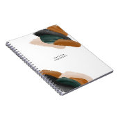 Carnet Terre cuite verte abstraite aquarelle moderne uniq (Côté Droit)