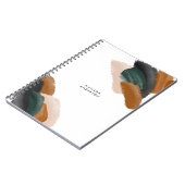 Carnet Terre cuite verte abstraite aquarelle moderne uniq (Côté gauche)