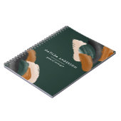 Carnet Terre cuite verte abstraite aquarelle moderne uniq (Côté gauche)
