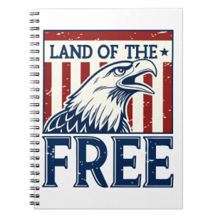 Carnet Terre des Libres - Vintage USA Eagle Graphic