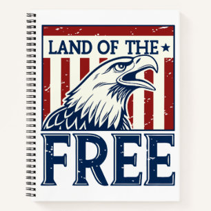Carnet Terre des Libres - Vintage USA Eagle Graphic