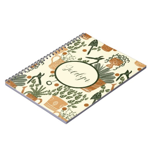 Carnet Terre en terre cuite et Plante vert : Amoureux des (Côté gauche)