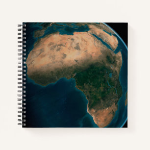 Carnet Terre Pleine De L'Espace Au-Dessus Du Continent Af