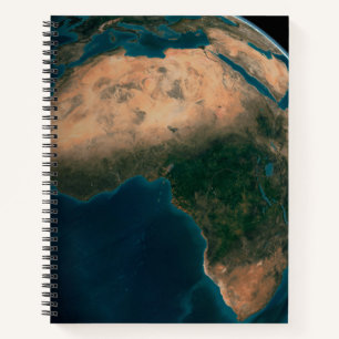 Carnet Terre Pleine De L'Espace Au-Dessus Du Continent Af