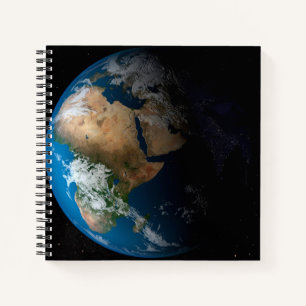 Carnet Terre Pleine Montrant Des Nuages Simulés Sur L'Afr