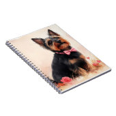 Carnet Terrier Australien avec des Roses - Saint-Valentin (Côté Droit)
