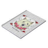 Carnet Terrier Cairn Roses (Côté gauche)