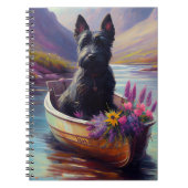Carnet Terrier Écossais sur une pagaie : Une aventure pit (Devant)