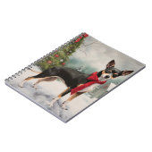 Carnet Térrier Rat dans la neige de Noël (Côté gauche)