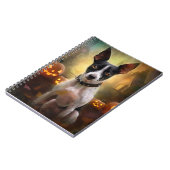 Carnet Terrorisant Rat Terrier à Halloween avec des citro (Côté gauche)