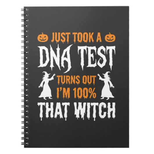 Carnet Test ADN sorcière drôle Halloween Graphique (Devant)