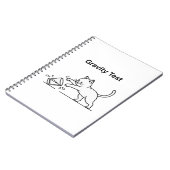 Carnet Test de gravité avec un chat drôle | Science migno (Côté gauche)