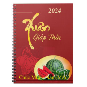Carnet Tet Chuc Mung Nam Moi Bonne Année Xuan 2024