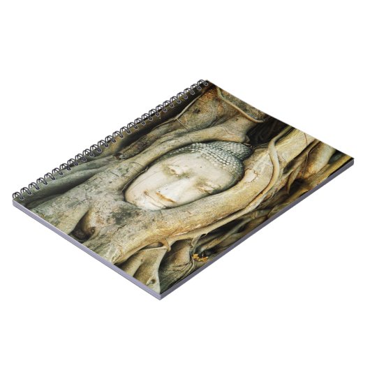 Carnet Tête de Bouddha dans le Fig Tree .. Ayutthaya, Tha (Côté gauche)