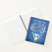 Carnet Tête de cerf blanc Mystérieux Antlers visage Rose (Intérieur)