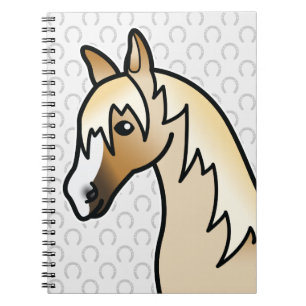 Carnet Tête de cheval de dessin animé Palomino