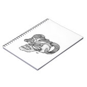 Carnet Tête de diable crâne noir et blanc (Côté gauche)