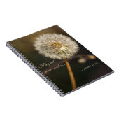 Carnet Tête de graines de Dandelion en tons Brown (Côté Droit)