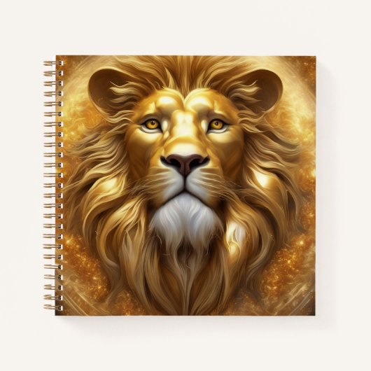 Carnet Tête de lion doré superbe (Devant)
