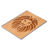 Carnet Tête de lion gravée sur le bois (Côté gauche)