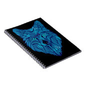 Carnet Tête de loup bleu Poly (Côté Droit)