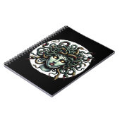 Carnet Tête de Méduse verte contemplative pleine de Serpe (Côté gauche)