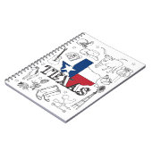 Carnet Texas Illustration Doodles of Texas Texas Motif (Côté gauche)
