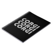 Carnet Texte blanc moderne Corgi (Côté gauche)