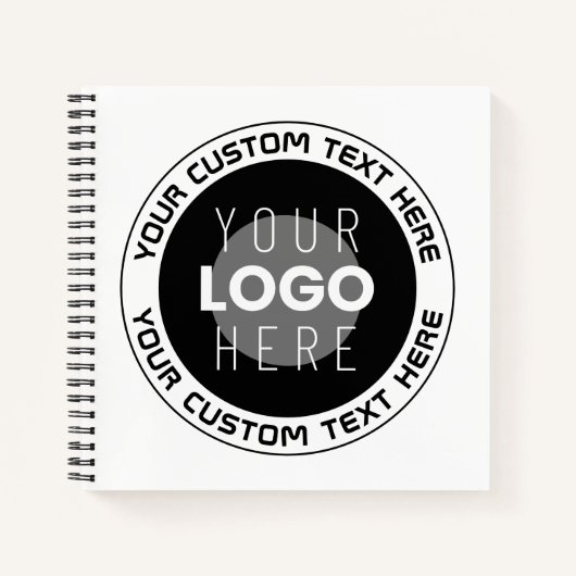 Carnet Texte circulaire modifiable et logo remplaçable |  (Devant)