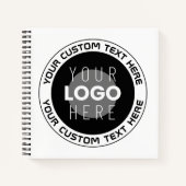 Carnet Texte circulaire modifiable & logo remplaçable | N (Devant)
