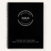 Carnet Texte de logo d'entreprise personnalisé Minimalist (Devant)